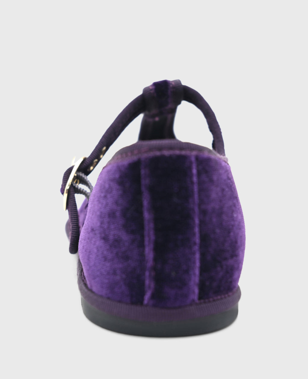 Verona Velvet T-Strap Mary Jane Flat