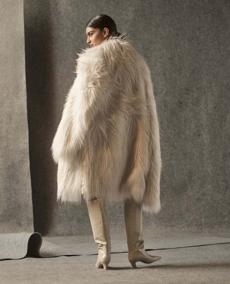 Kenneth Cole - Faux Fur Midi Jacket WOMENS JACKET for Women