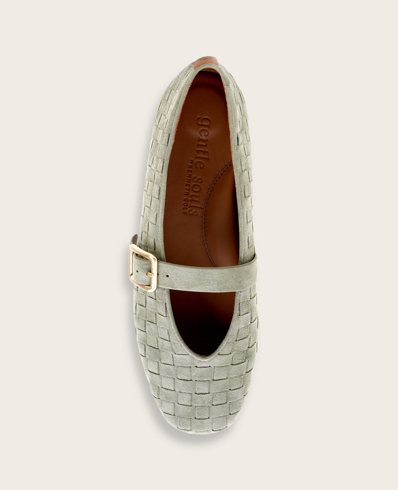 Kenneth Cole - GENTLE SOULS - Winifred Suede Woven Mary Jane Flat WOMENS FLAT for Women