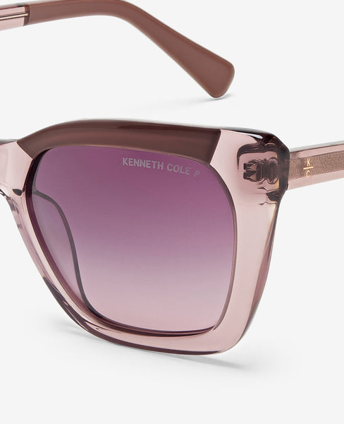 KOOサングラス HYPE バイオレットグラスマット/ピンクミラー/CAT3 Shop Cat-Eye Acetate Sunglasses—Polarized | Kenneth Cole