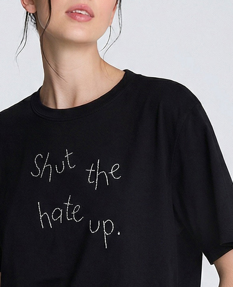 Kenneth Cole - Lingua Franca Shut The Hate Up Unisex Tee Men's Apparel for Unisex