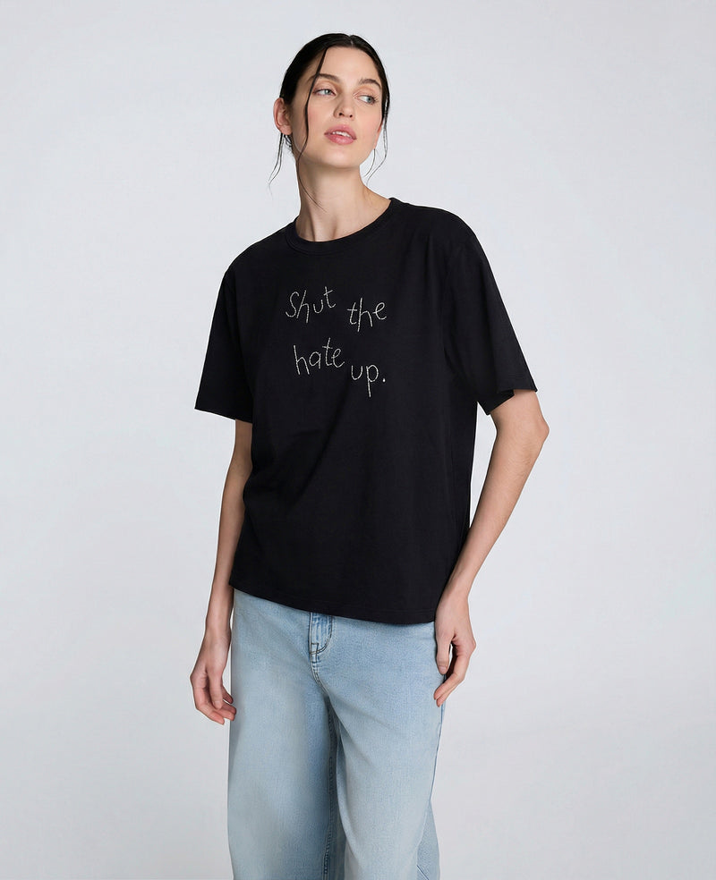 Kenneth Cole - Lingua Franca Shut The Hate Up Unisex Tee Men's Apparel for Unisex