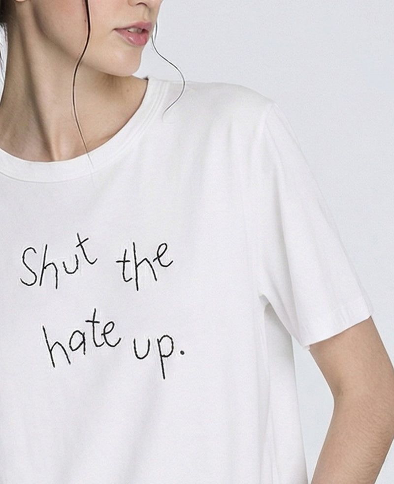 Kenneth Cole - Lingua Franca Shut The Hate Up Unisex Tee Men's Apparel for Unisex