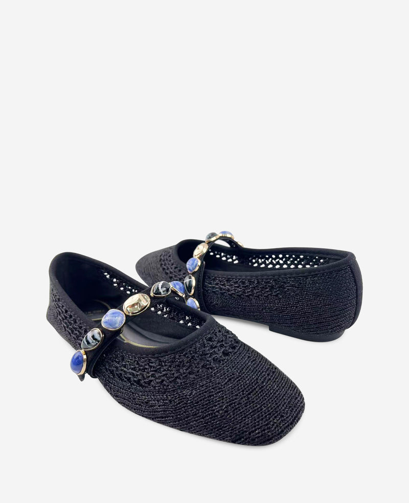 Kenneth Cole - Zeta Woven Knit Stone Embellished Ballet Flat WOMENS FLAT for Women