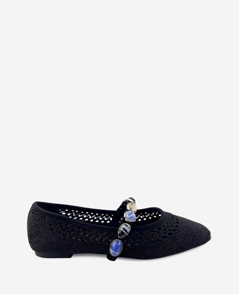 Kenneth Cole - Zeta Woven Knit Stone Embellished Ballet Flat WOMENS FLAT for Women