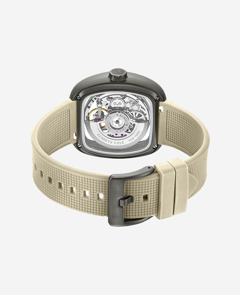 Kenneth Cole - Skeleton Automatic Bracelet Watch with 3-Strap Set MENS WATCHES for Men