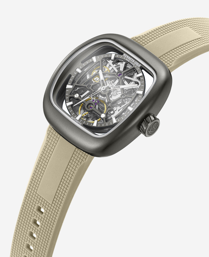 Kenneth Cole - Skeleton Automatic Bracelet Watch with 3-Strap Set MENS WATCHES for Men