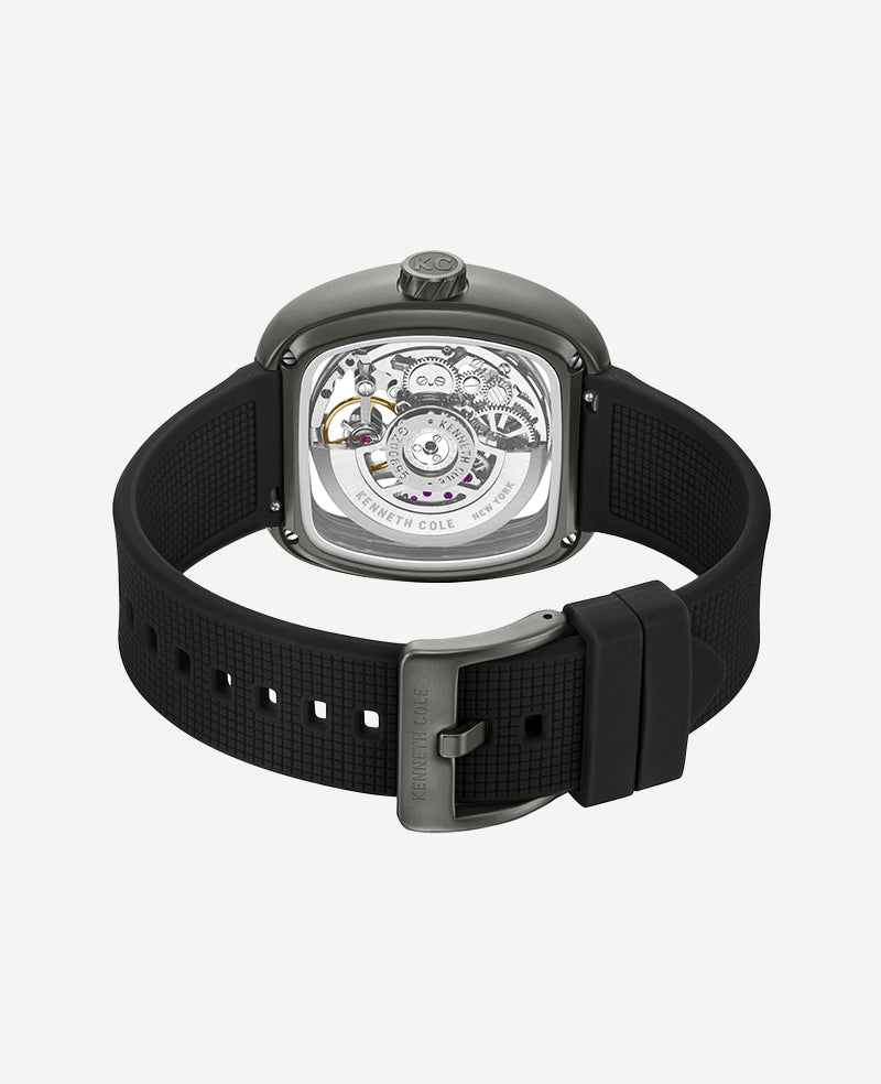 Kenneth Cole - Skeleton Automatic Bracelet Watch with 3-Strap Set MENS WATCHES for Men