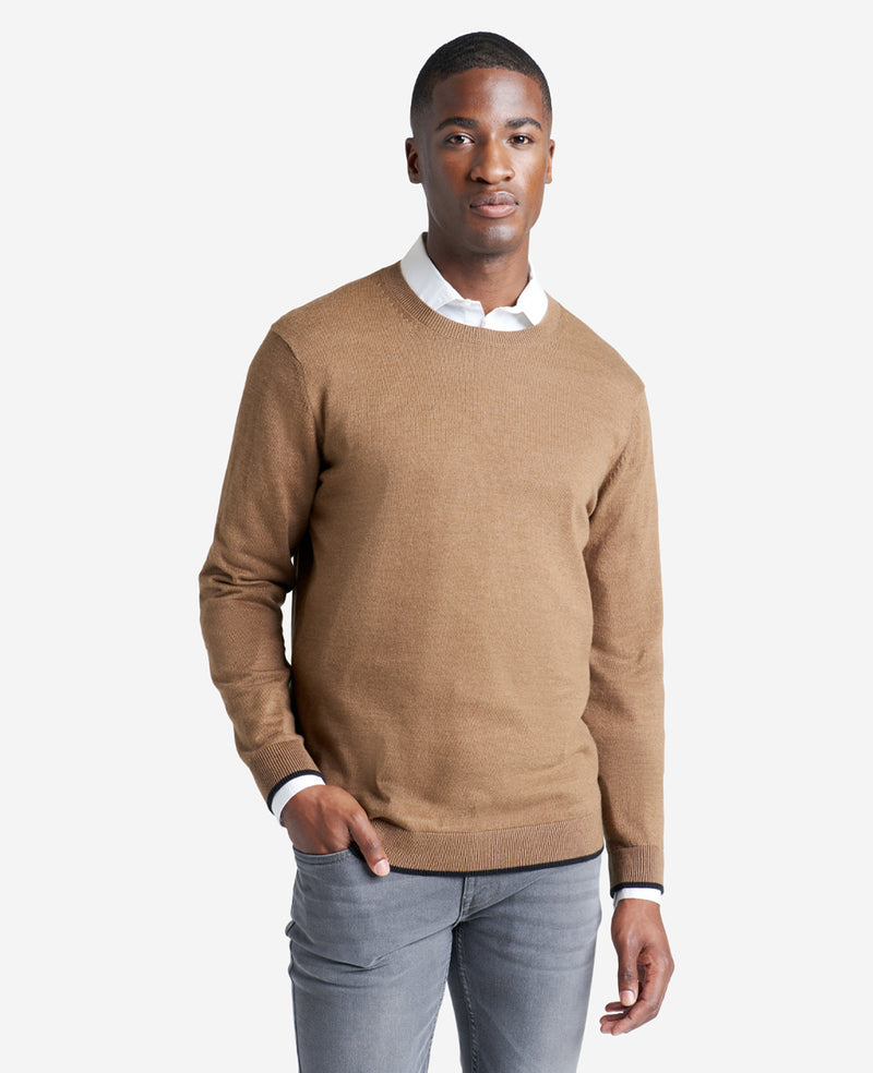 brown dress sweater men Men's Vista Merino Wool Sweater