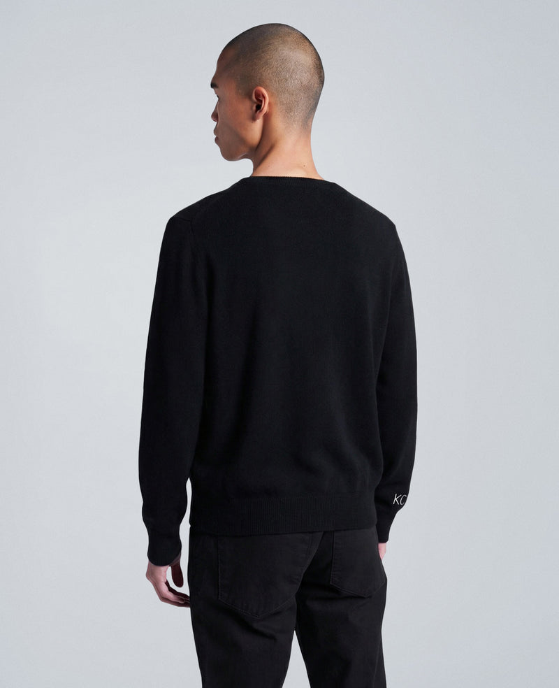 Kenneth Cole - Lingua Franca Shut The Hate Up Unisex Cashmere Crewneck Sweater Men's Apparel for Unisex
