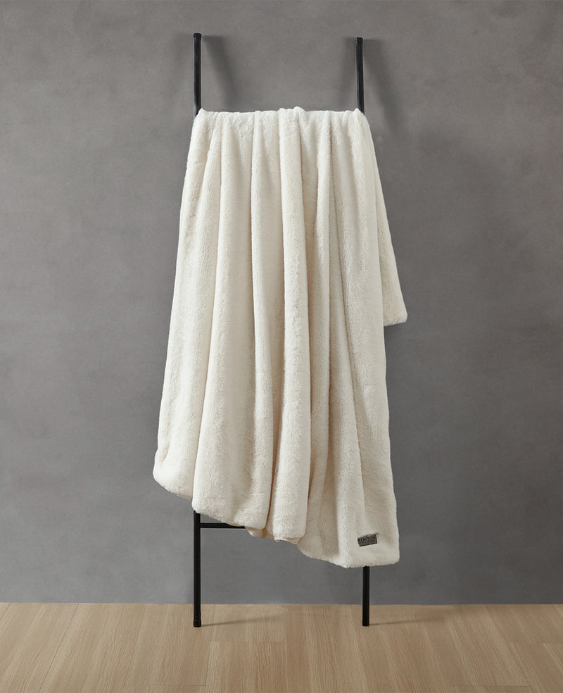 Kenneth Cole - Faux Fur Solid Throw Blanket HOME BEDDING