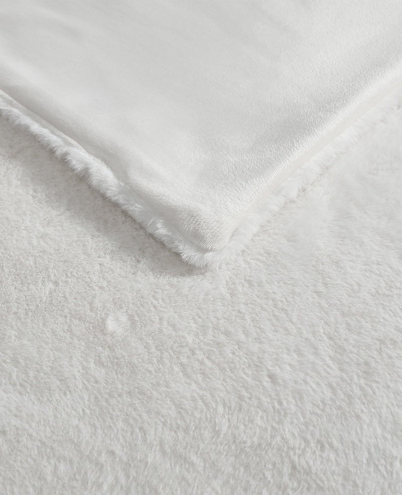 Kenneth Cole - Faux Fur Solid Throw Blanket HOME BEDDING