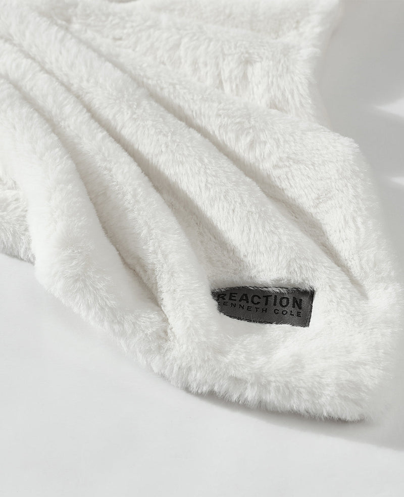Kenneth Cole - Faux Fur Solid Throw Blanket HOME BEDDING