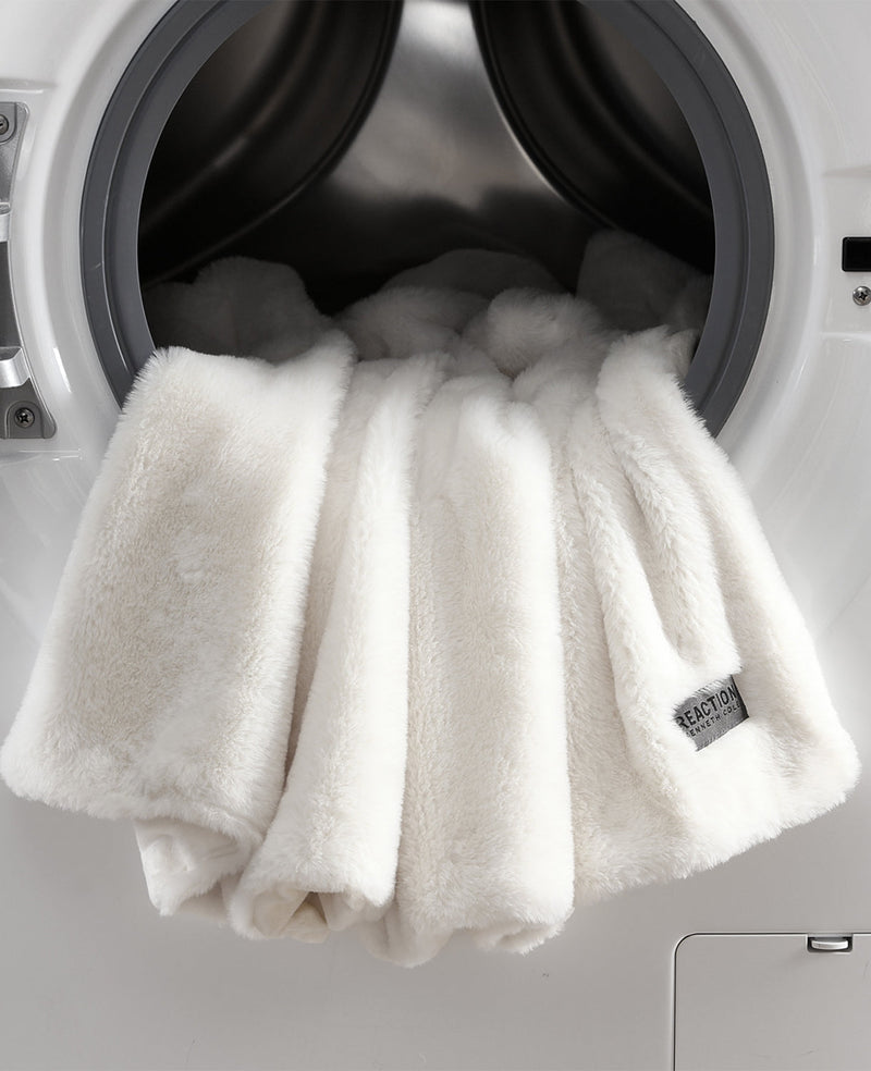 Kenneth Cole - Faux Fur Solid Throw Blanket HOME BEDDING