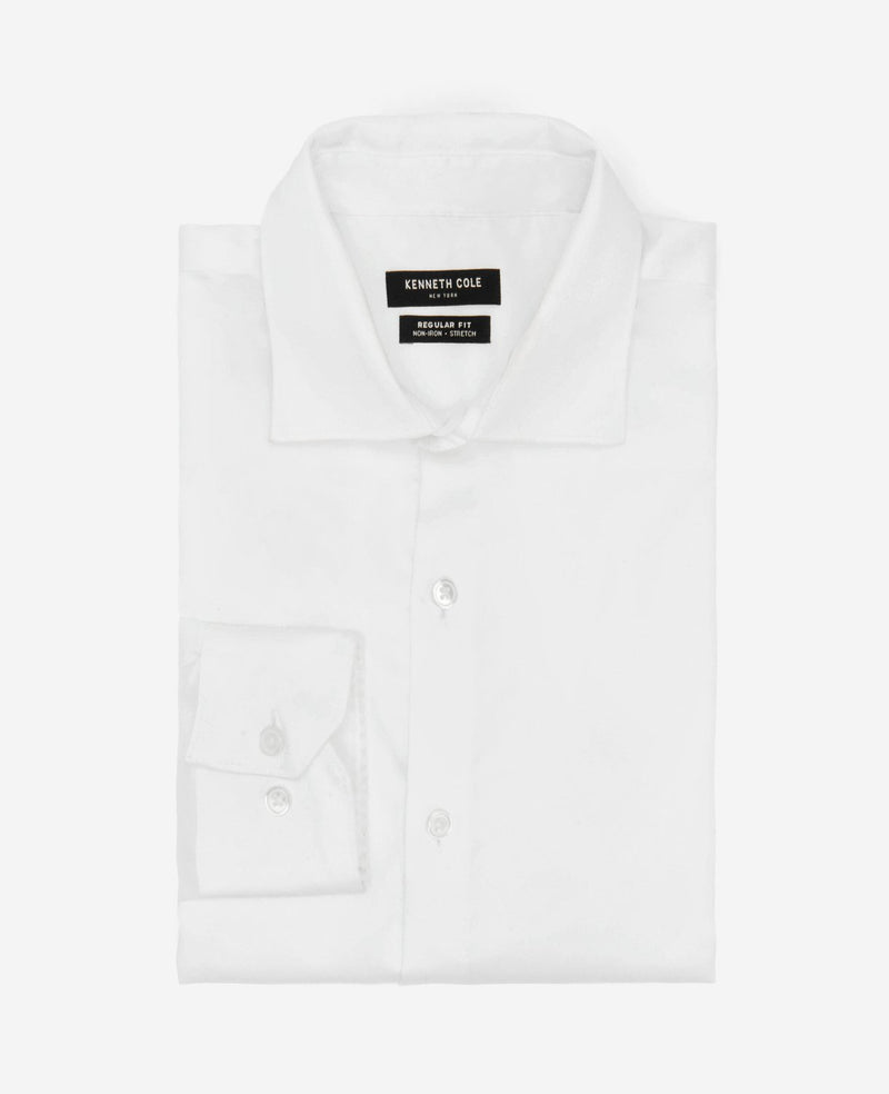 White Stretch Dress Shirt TEKFIT Collar Mobility | KC White Stretch Dress Shirt TEKFIT Collar Mobility | KC