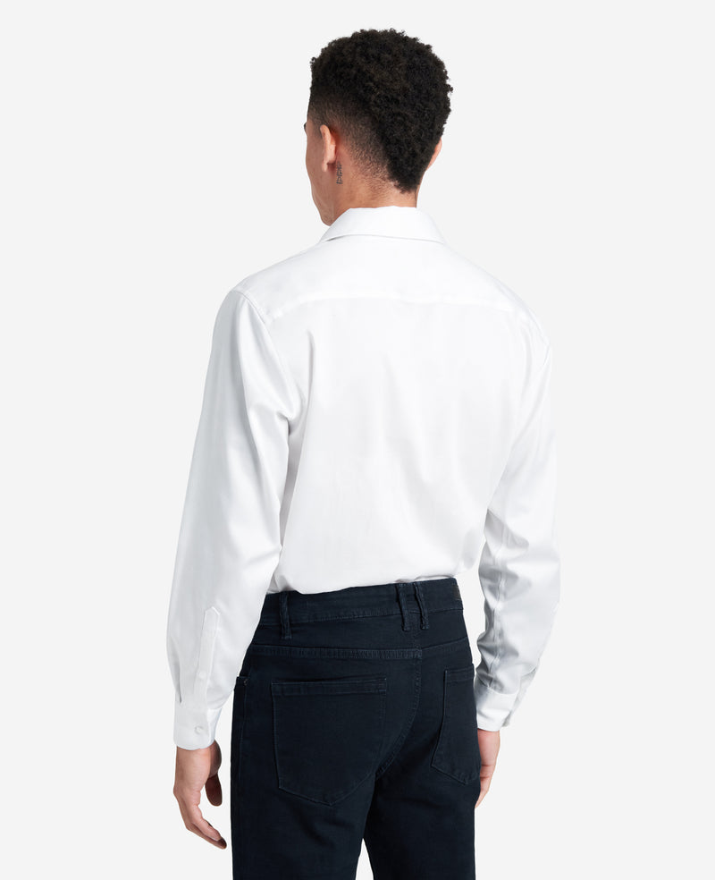 Kenneth Cole Men's Dress Shirt Regular Fit Stretch Collar Non Iron Solid Kenneth Cole Men's Dress Shirt Regular Fit Stretch Collar Non Iron Solid