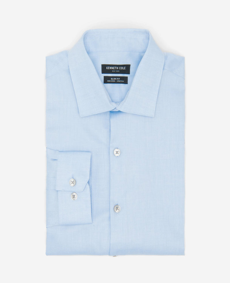 Kenneth Cole Men's Dress Shirt Slim Fit Stretch Collar Non Iron Solid Kenneth Cole Men's Dress Shirt Slim Fit Stretch Collar Non Iron Solid