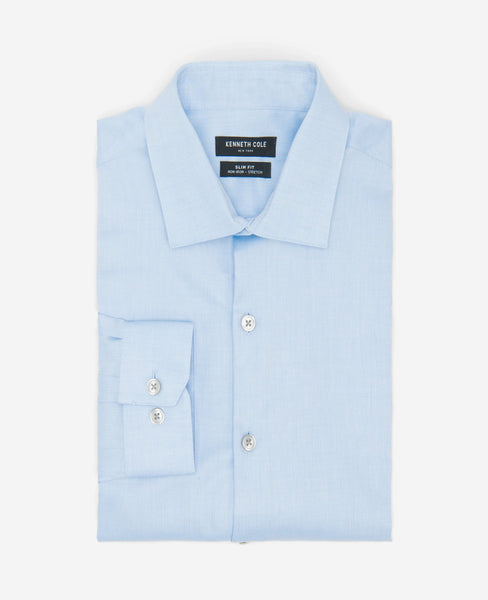 men's techni-cole slim fit flex stretch dress shirt Kenneth Cole Reaction Mens Slim-Fit Techni-Cole Flex Collar Dress Shirt Nav B4HP (Regular,17,32/33)