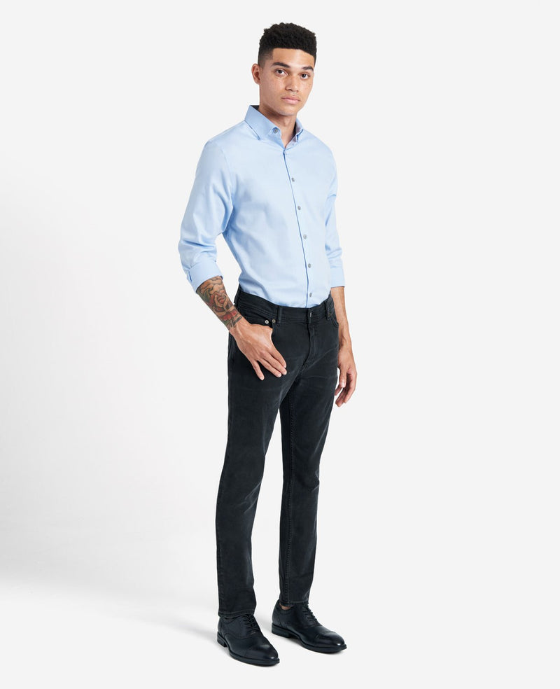 Kenneth Cole - Slim-Fit Button-Down Stretch Dress Shirt with TEK FIT MENS SHIRT for Men