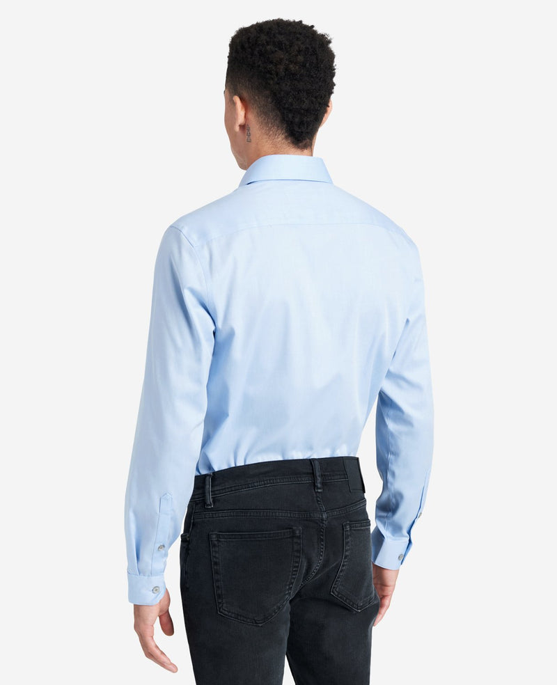 Kenneth Cole - Slim-Fit Button-Down Stretch Dress Shirt with TEK FIT MENS SHIRT for Men