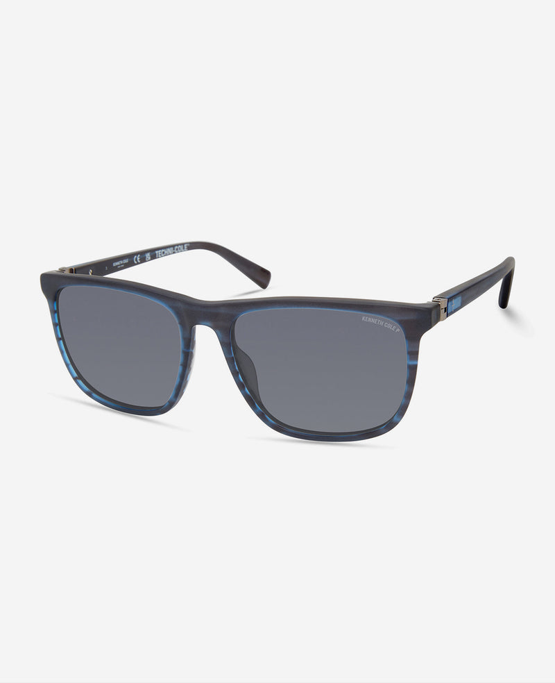 Shiny Solid Navy Sunglasses | Kenneth Cole