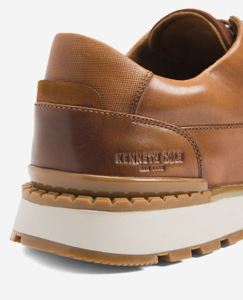 Kenneth Cole | Kev Leather Lace-Up With Techni-cole in Cognac, Size: 11.5 Kenneth Cole | Kev Leather Lace-Up With Techni-cole in Cognac, Size: 11.5