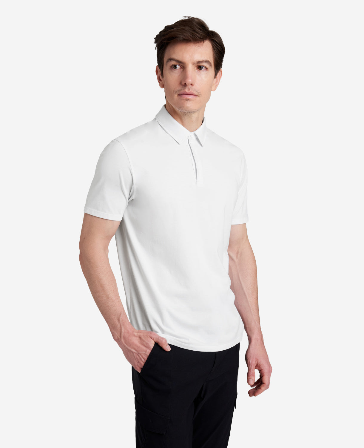 Men's Performance Pocket Polo - White