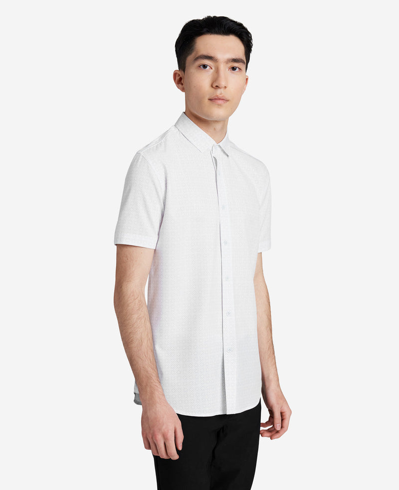 kenneth cole Stretch Short Sleeve Button-Down Shirt Clearance