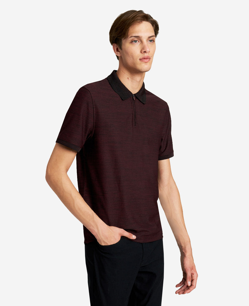 Kenneth Cole - Knit Zip Polo MENS KNITS for Men