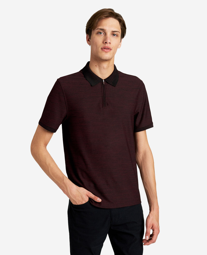 Kenneth Cole - Knit Zip Polo MENS KNITS for Men