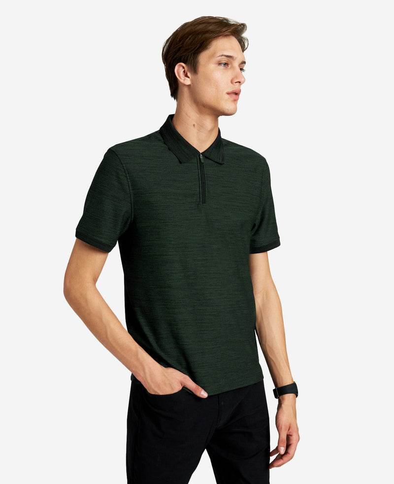 Kenneth Cole - Knit Zip Polo MENS KNITS for Men
