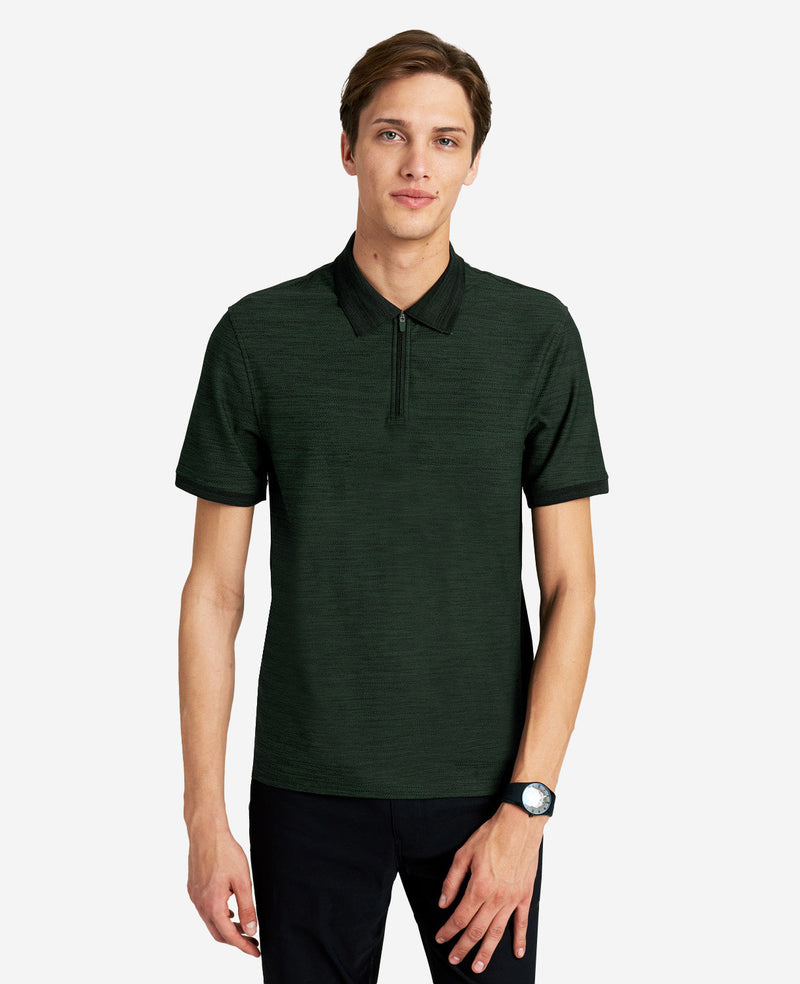 Kenneth Cole - Knit Zip Polo MENS KNITS for Men