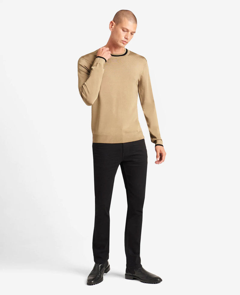 Kenneth Cole - Striped Collar Pullover Knit MENS SWEATER for Men