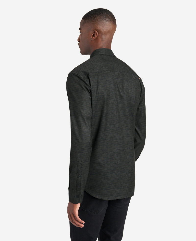 Kenneth Cole - Stretch Print Button-Down Shirt MENS SHIRT for Men