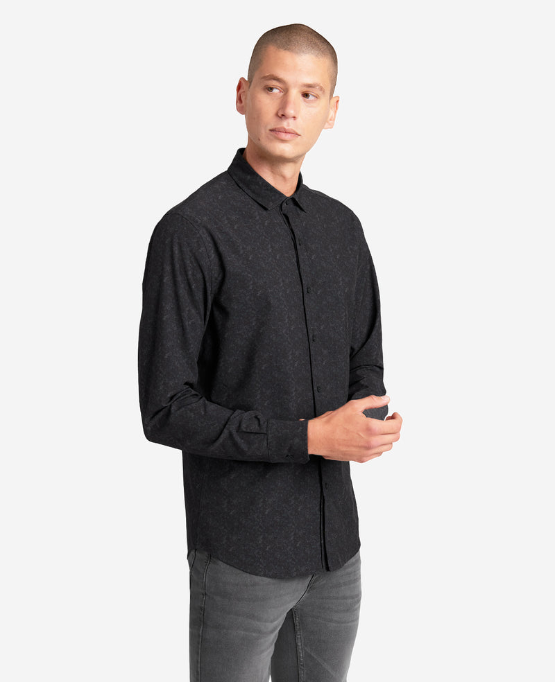 Kenneth Cole - Stretch Print Button-Down Shirt MENS SHIRT for Men