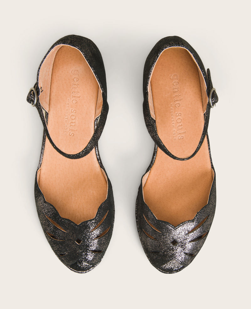 Lily Moon Graphite Sandal – Women's Demi Wedge Fit KC