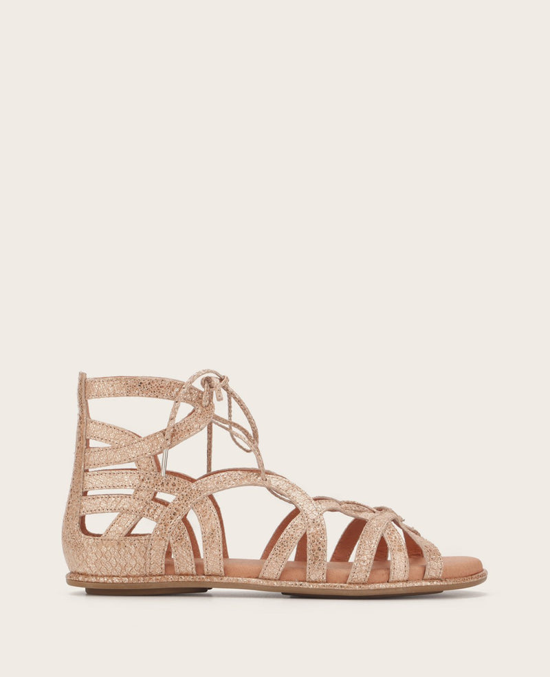 Gold Gladiator Sandal – Break My Heart by Gentle Souls KC