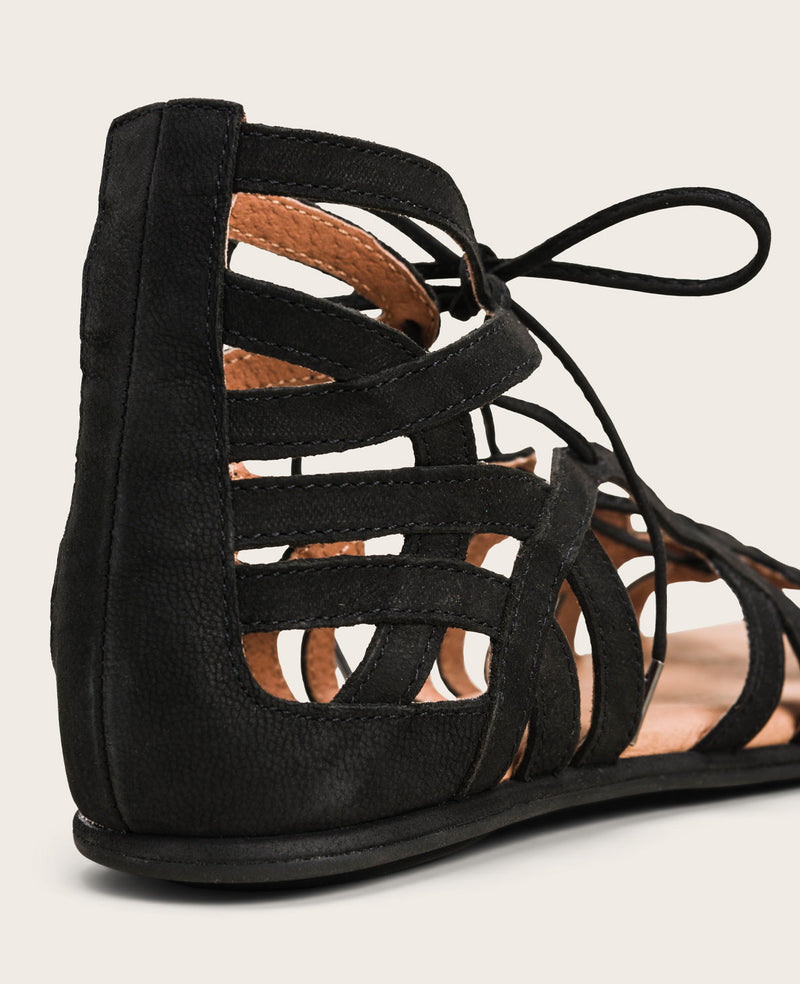 Gentle Souls By Kenneth Cole Women's Break My Heart 3 Gladiator Sandal - Leather, Memory Foam, Flat