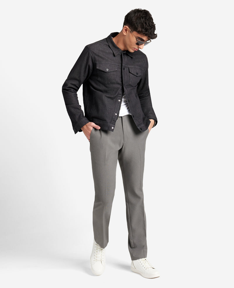 Shop Modern-Fit Stretch Trouser Grey Check | Kenneth Cole Shop Modern-Fit Stretch Trouser Grey Check | Kenneth Cole