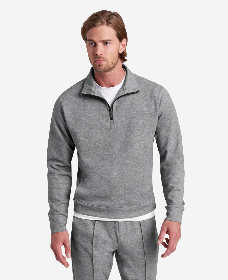 Kenneth Cole - Quarter-Zip Mock Knit Jacket MENS SWEATER for Men