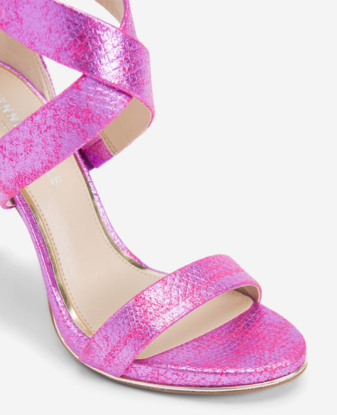 Brooke Cross Strap Heeled Sandal – Purple | Kenneth Cole