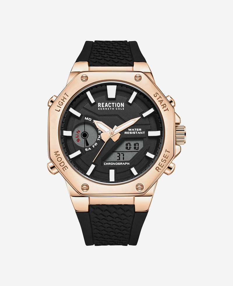 Geneva Watch White Rose Gold - Silicon strap - Global Offers