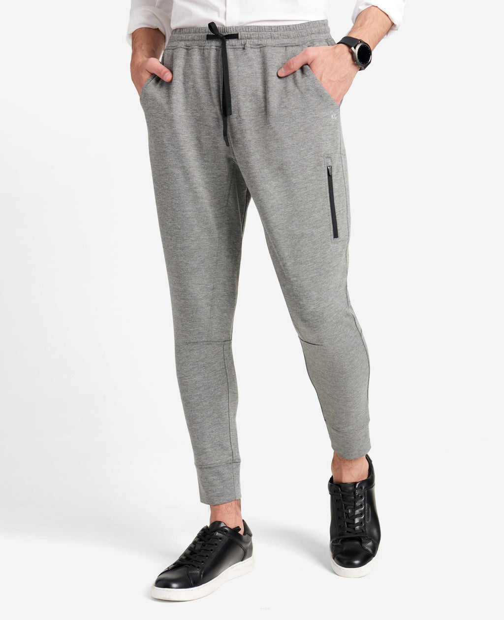 Kenneth Cole - Active Fleece Drawstring Terry Jogger MENS PANTS for Men 