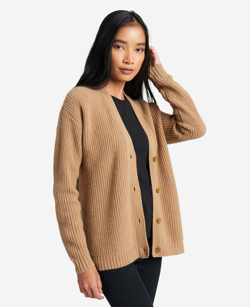 Site Exclusive! Cashmere Ribbed-Knit Cardigan | Kenneth Cole