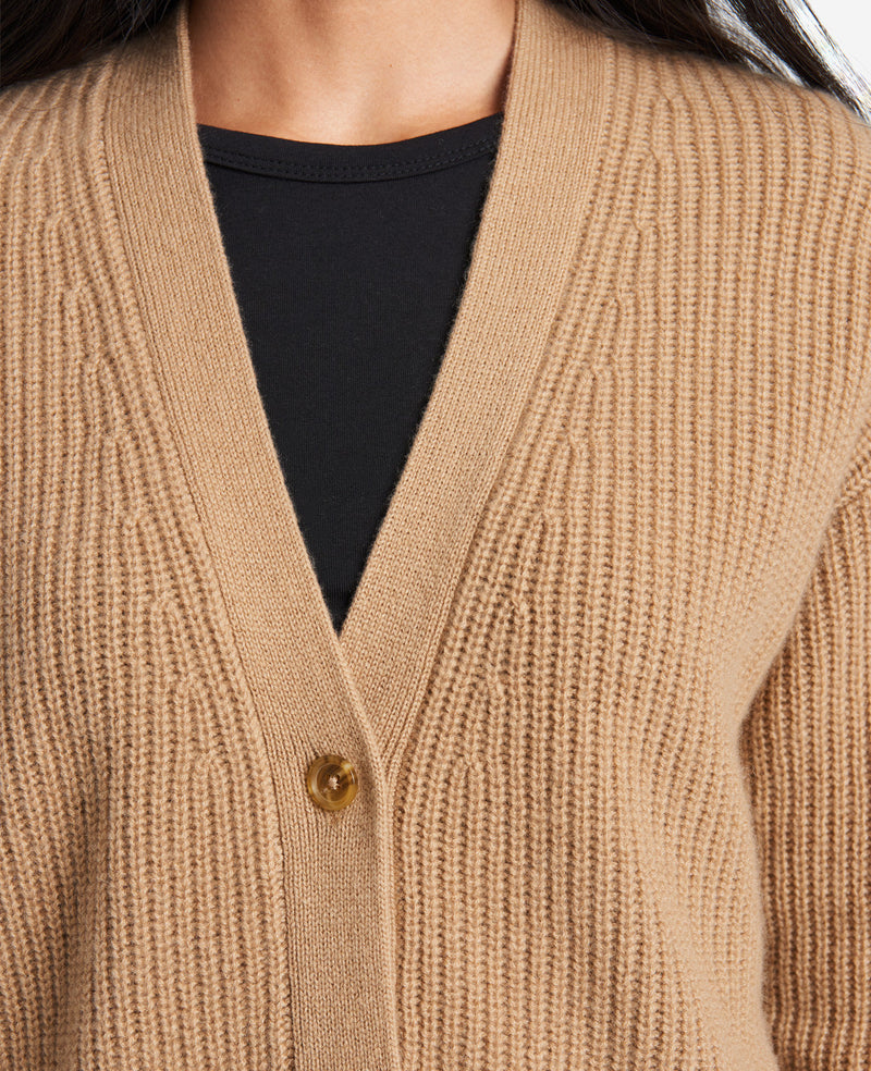Site Exclusive! Cashmere Ribbed-Knit Cardigan